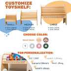 Wooden Montessori Bookshelf Natural - Riot Co.