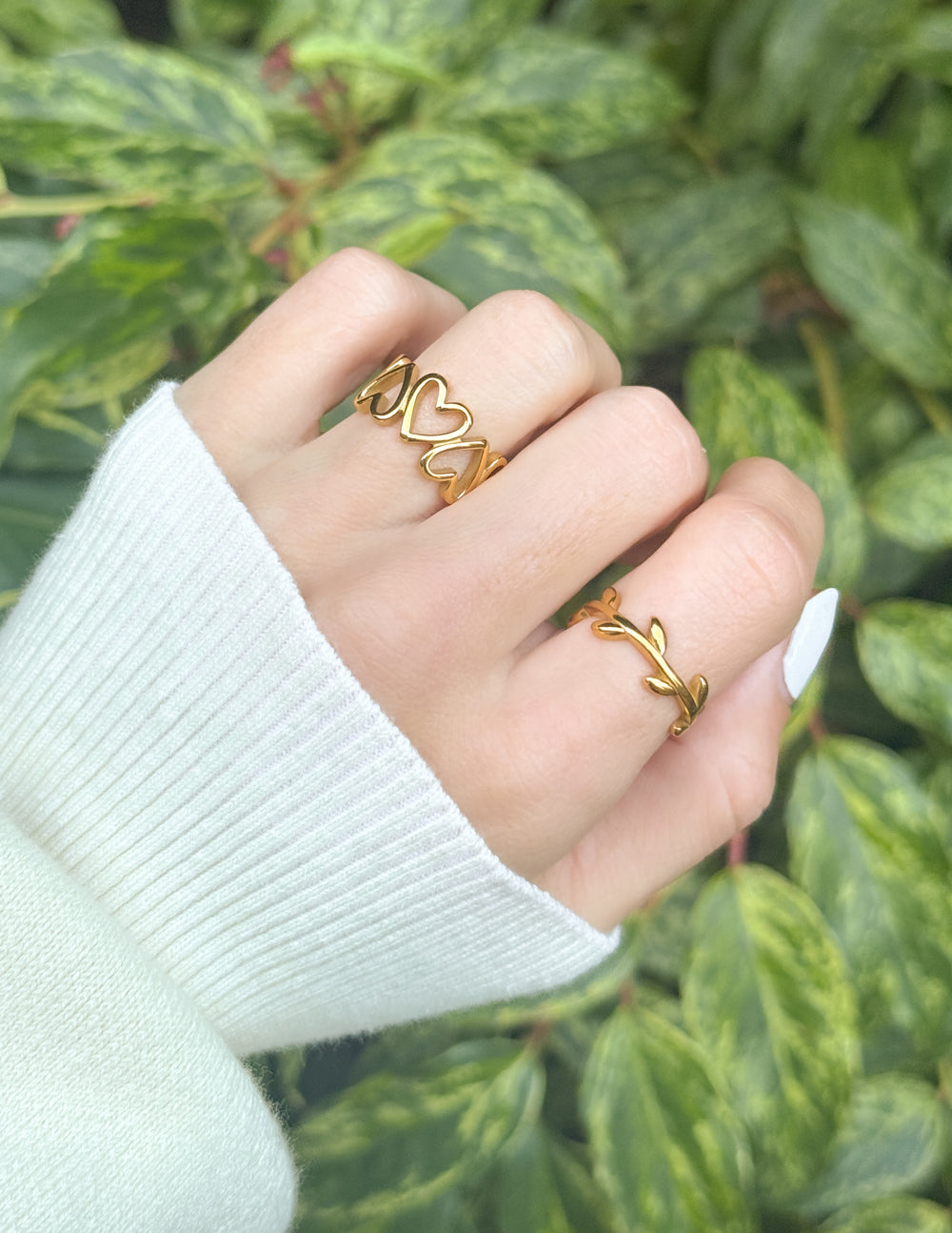 Dainty Olive Branch Ring - Riot Co.