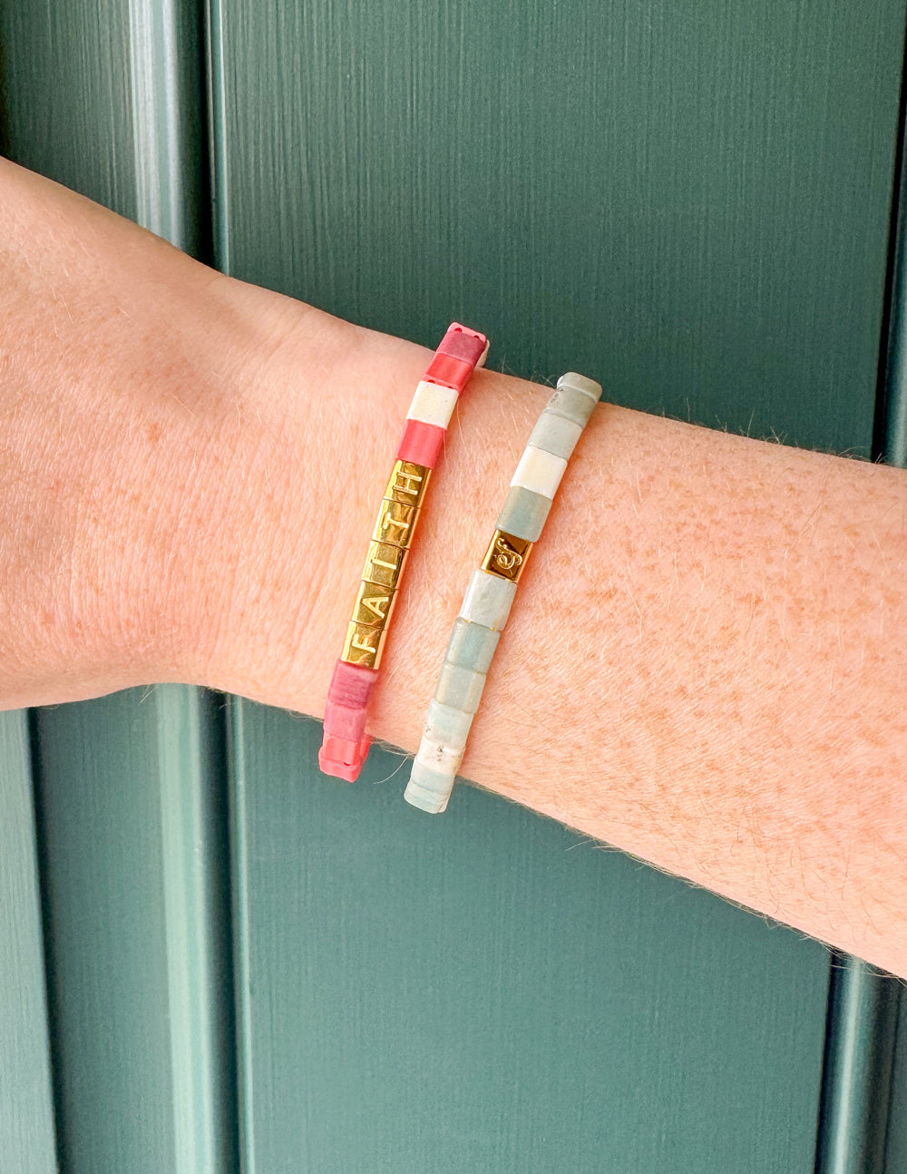 Faith Tile Letter Bracelet - Riot Co.