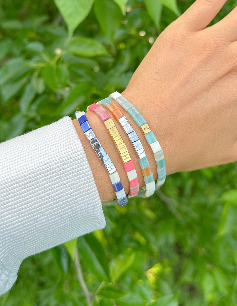 Faith Tile Letter Bracelet - Riot Co.