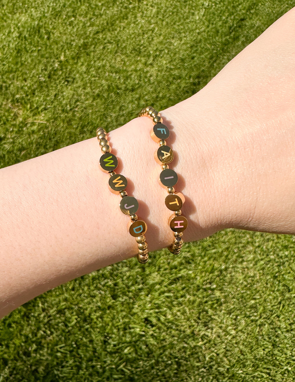 Gold WWJD Letter Bracelet - Riot Co.