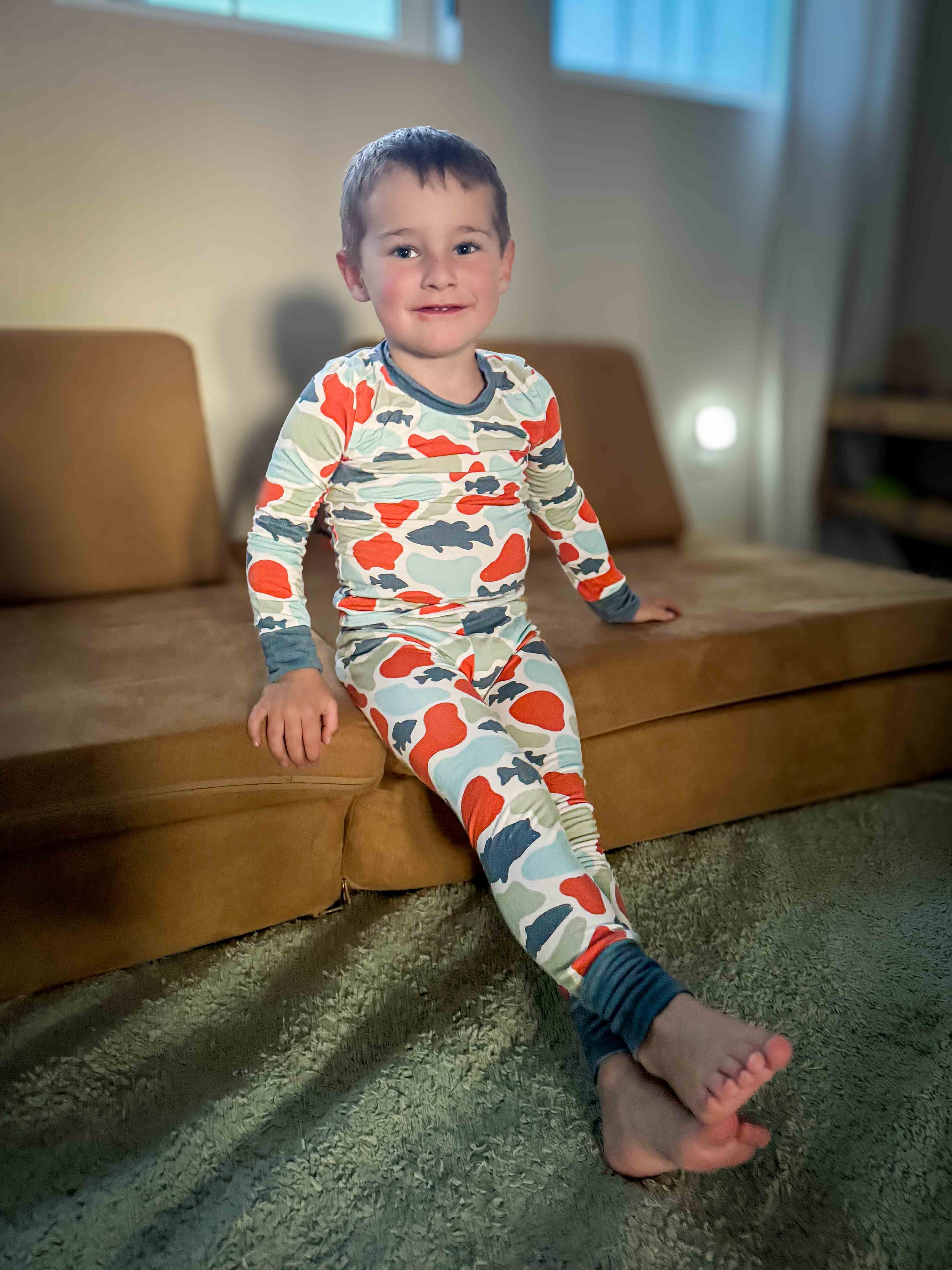 Camo fish bamboo pj set - Riot Co.