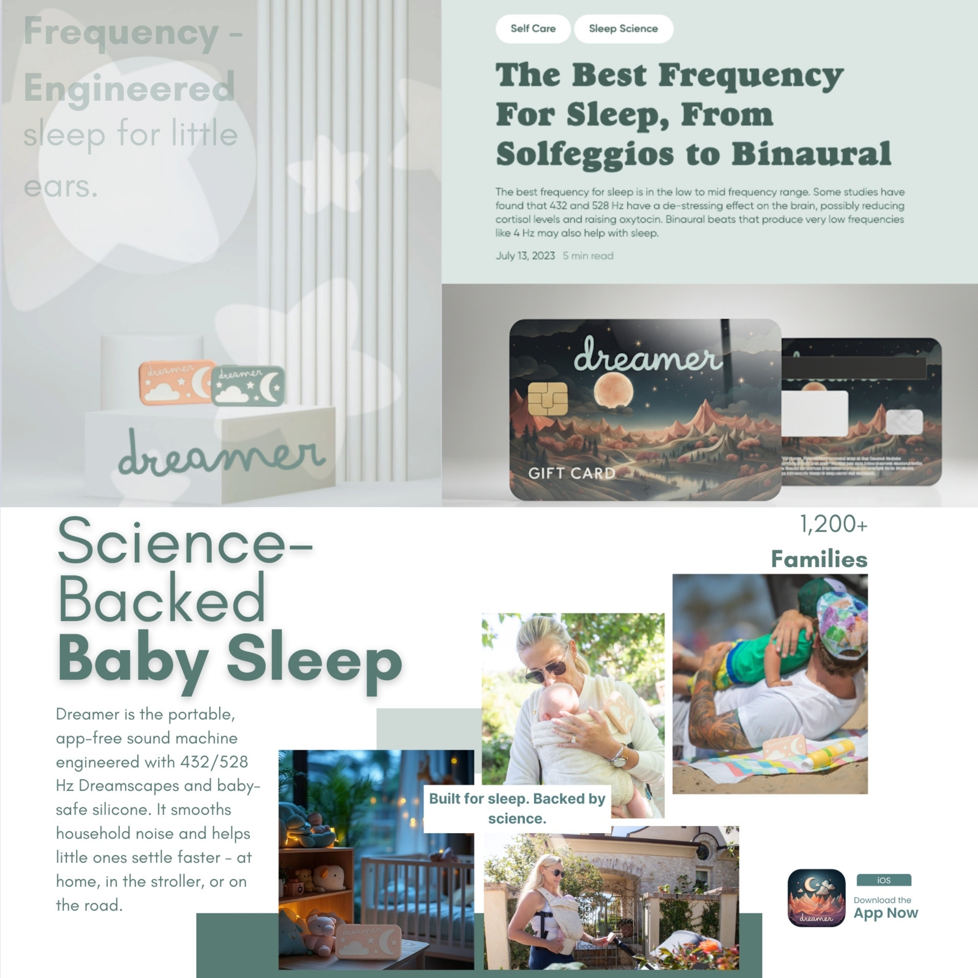 Dreamer™ Science-Backed Baby Sound Machine | 432Hz & 528Hz Sleep Aid - Riot Co.