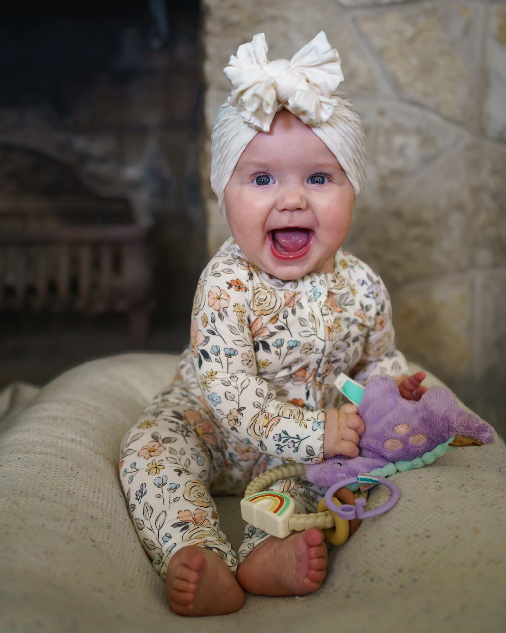 Pastel Petals Modal Zippy Romper - Riot Co.