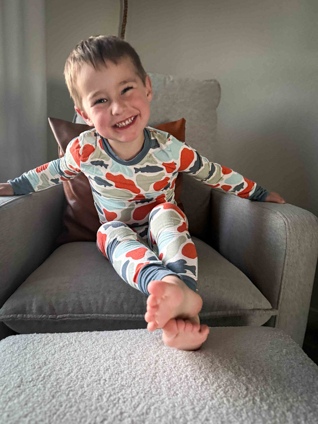 Camo fish bamboo pj set - Riot Co.