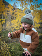 Tan Camel Sherpa - Plush Warm lined Pullover Sweatshirt - Riot Co.