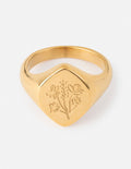 Floral Signet Ring - Riot Co.