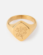 Floral Signet Ring - Riot Co.