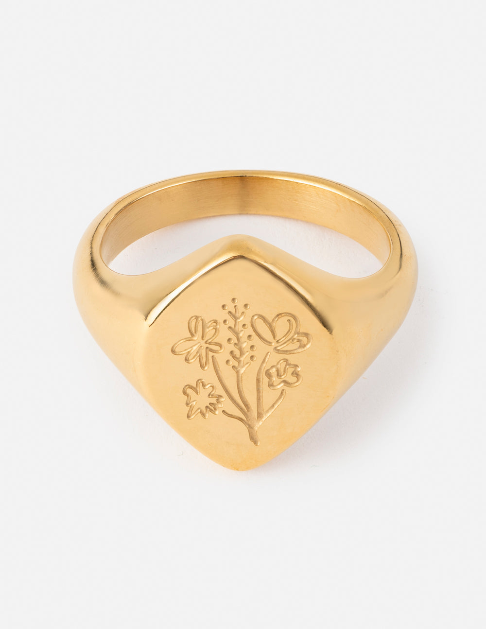 Floral Signet Ring - Riot Co.