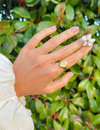 Floral Signet Ring - Riot Co.