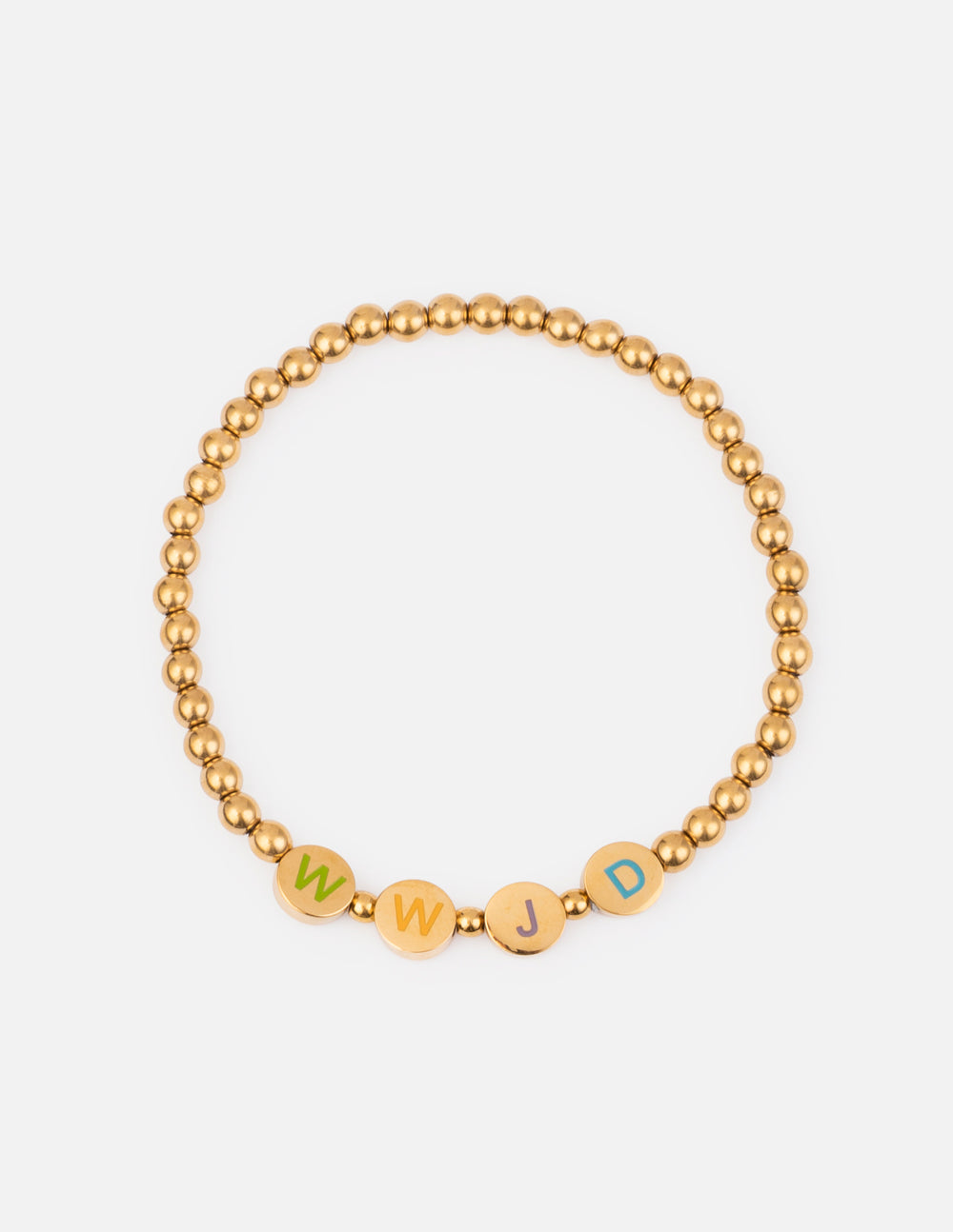 Gold WWJD Letter Bracelet - Riot Co.