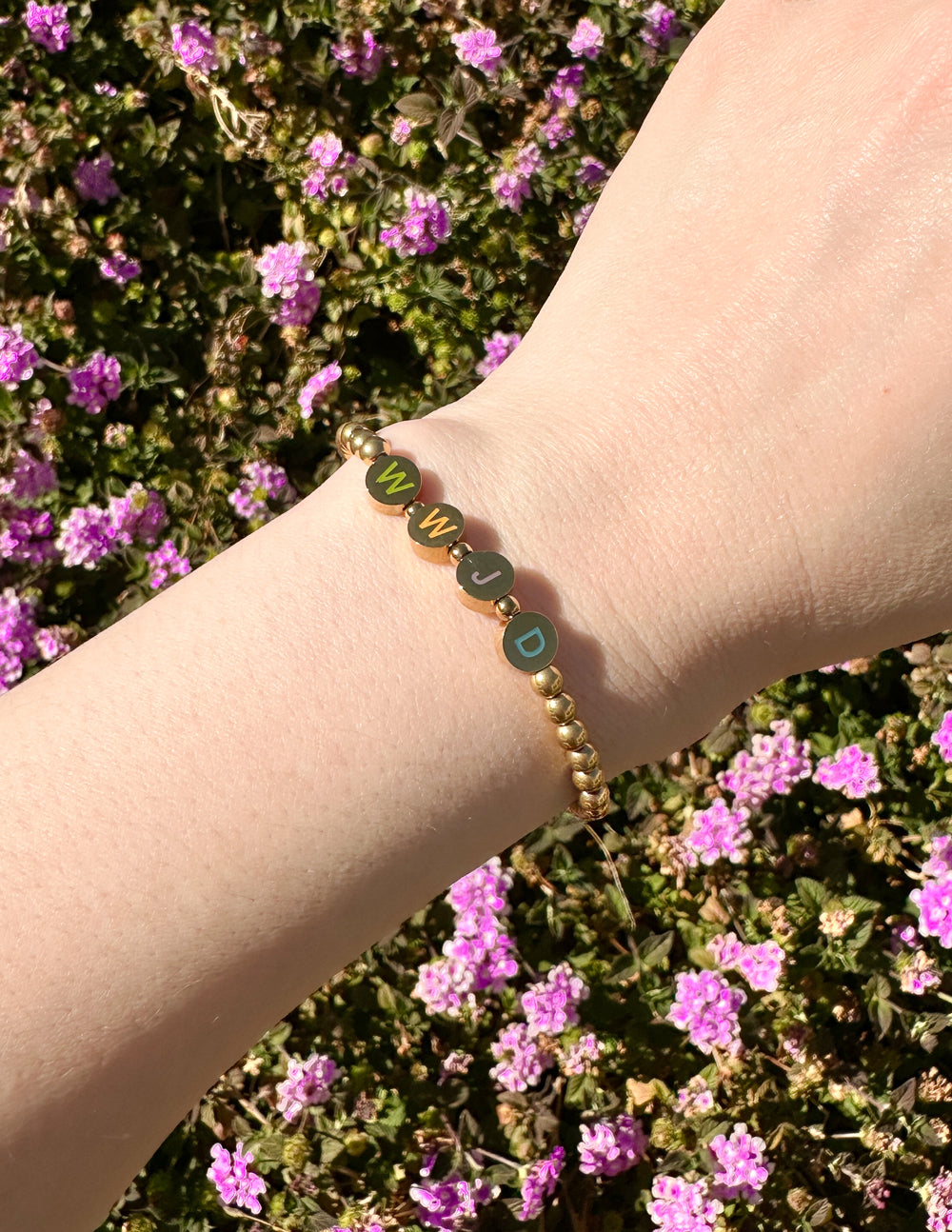 Gold WWJD Letter Bracelet - Riot Co.