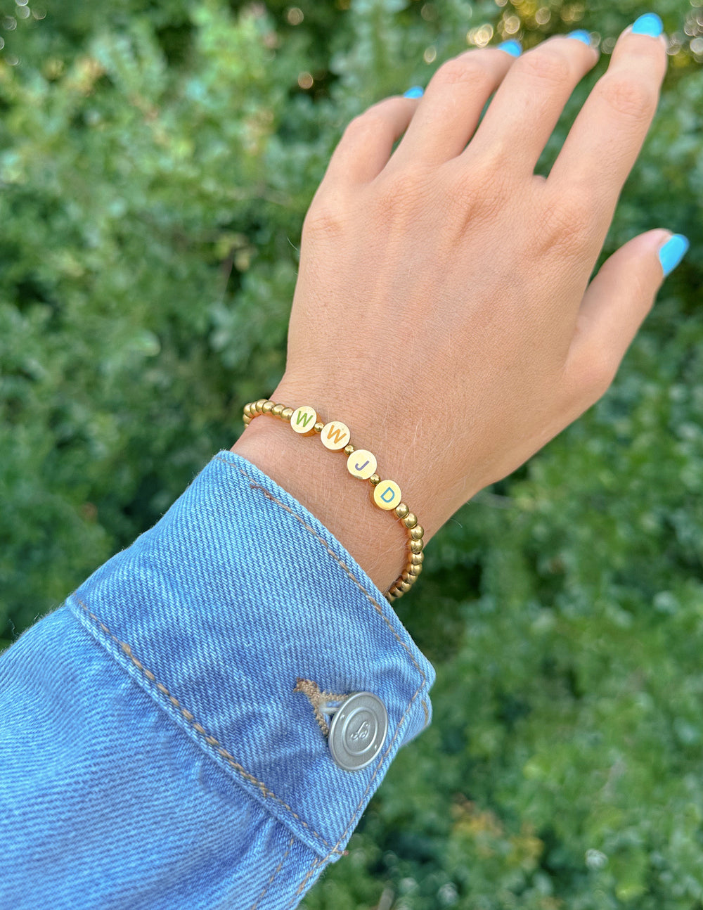 Gold WWJD Letter Bracelet - Riot Co.