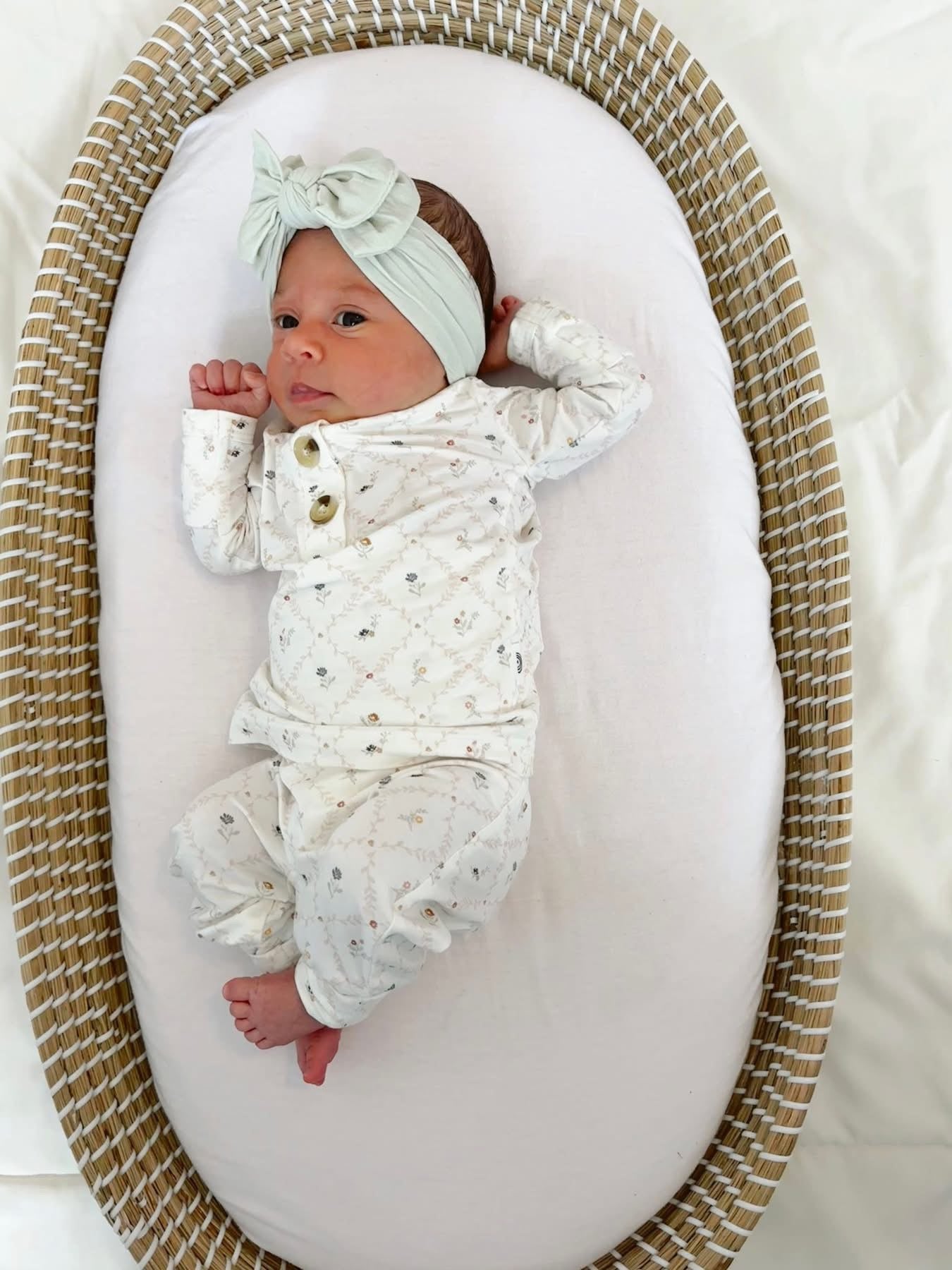 Vintage Blooms 2pc Henley Bamboo Pajamas - Sizes Newborn & Up! - Riot Co.