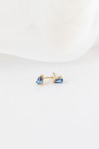 Raindrop Stud in Blue