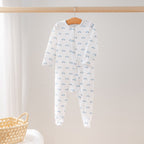 Baby Basics: Little Blue Wheels Organic Cotton Baby Pajamas - Riot Co.
