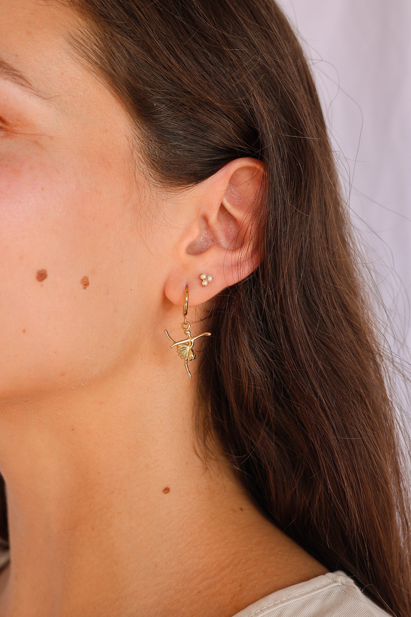 Pearl Trio Flat Back Stud