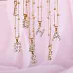 Pearl Initial Necklace