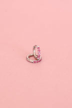 Micro Crystal Hoop in Pink