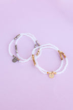 Clara Bracelet Set in White