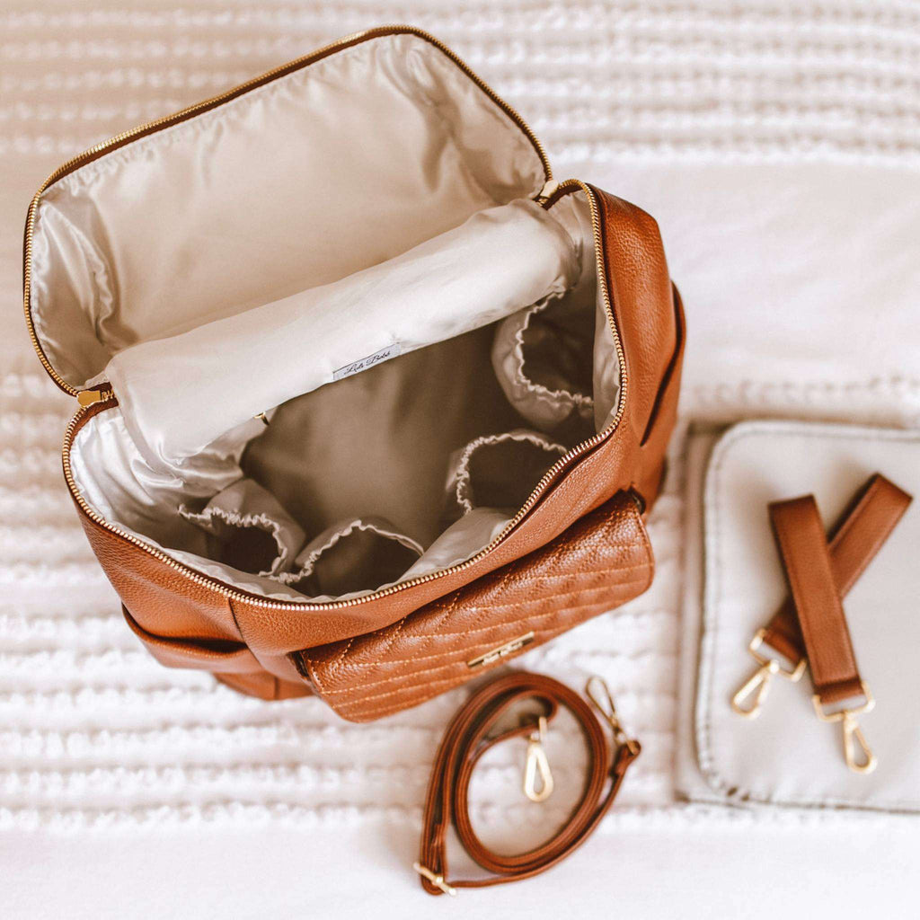 Monaco Diaper Bag | Caramel Brown - Riot Co.