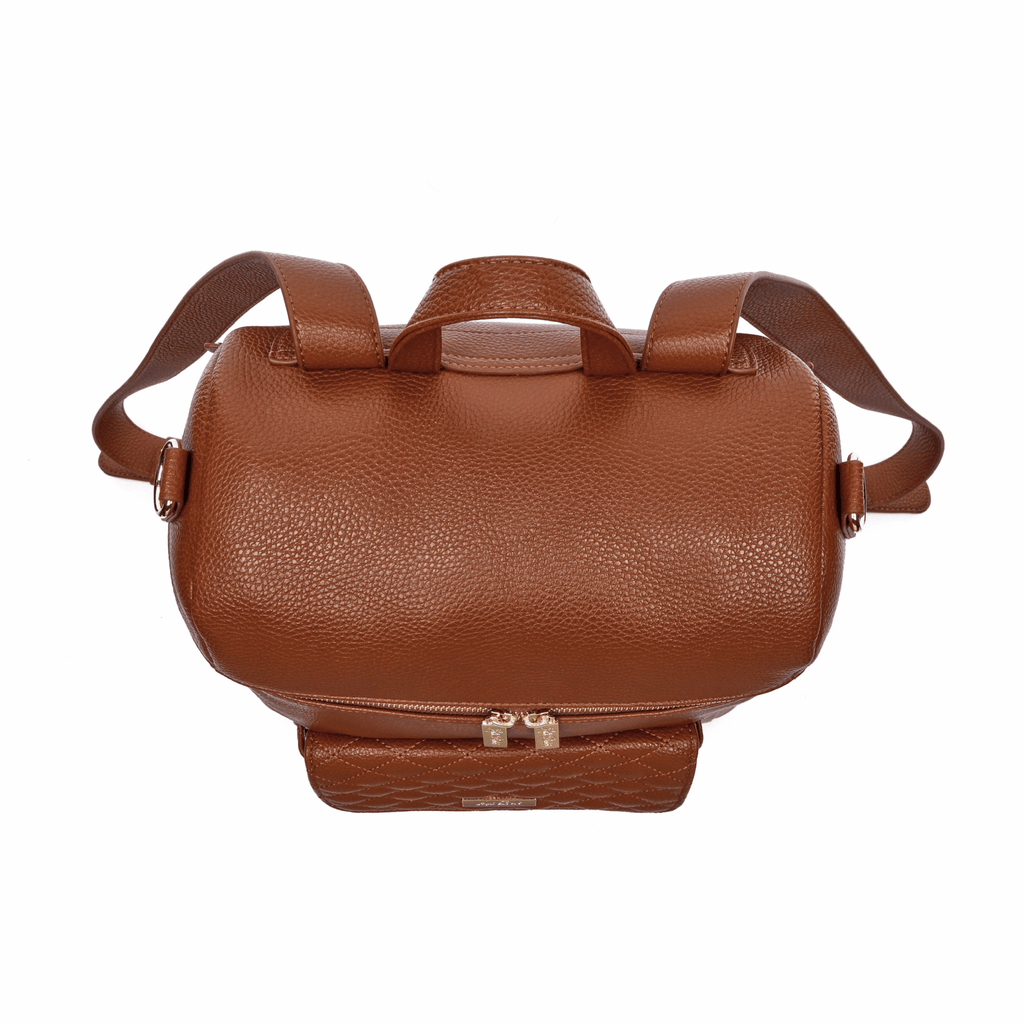 Monaco Diaper Bag | Caramel Brown - Riot Co.