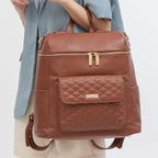 Monaco Diaper Bag | Caramel Brown - Riot Co.