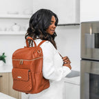Monaco Diaper Bag | Caramel Brown - Riot Co.