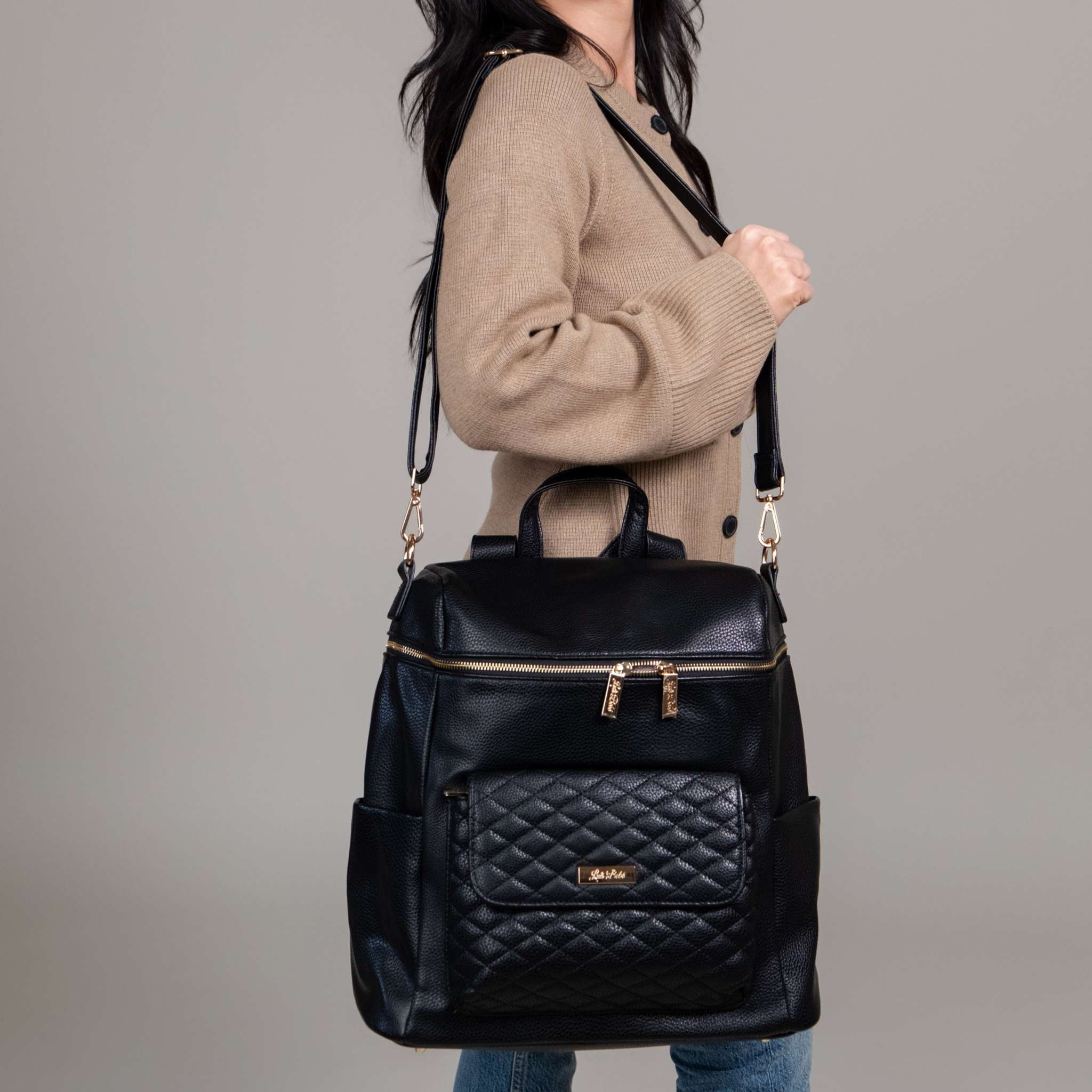 Monaco Diaper Bag | Ebony Black - Riot Co.