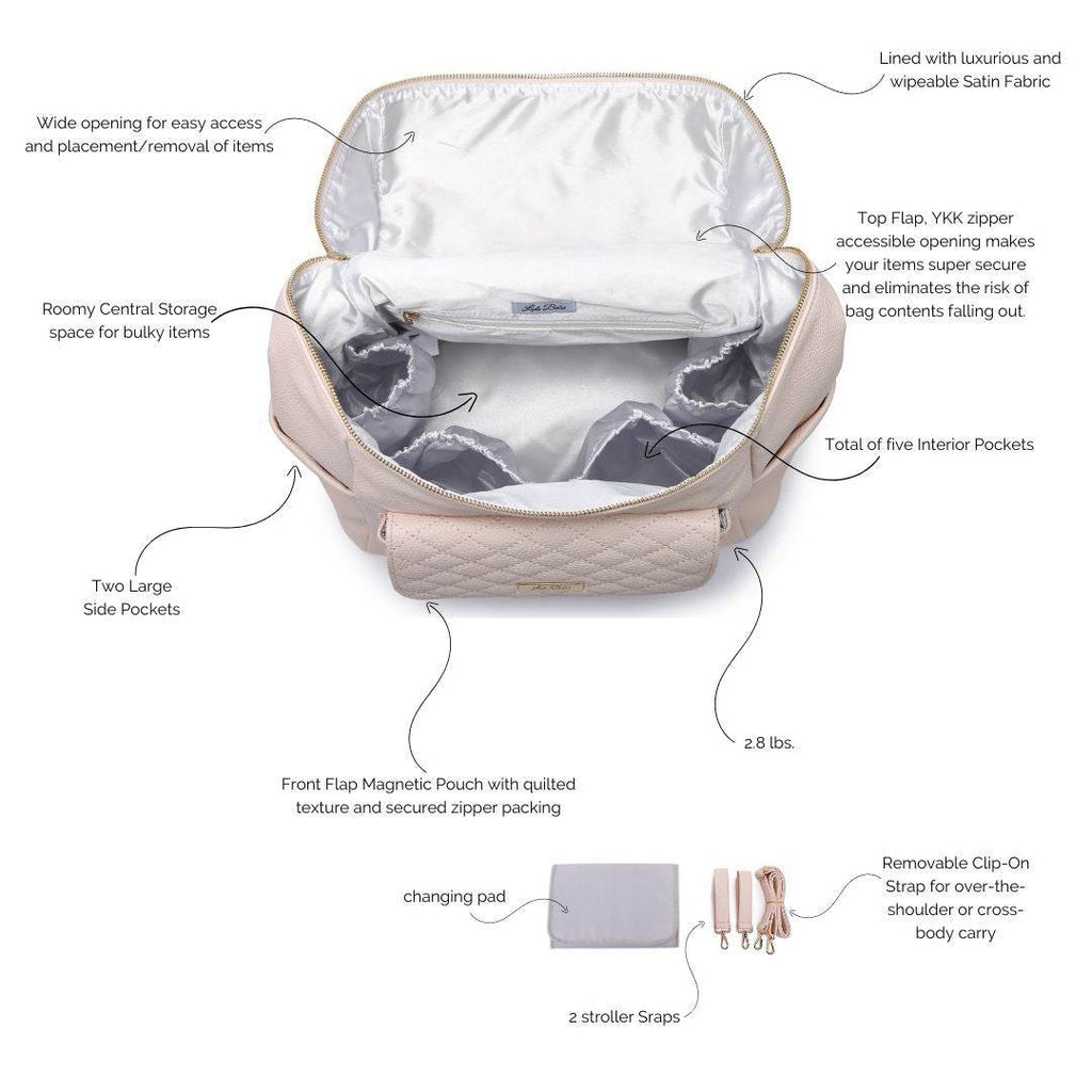 Monaco Diaper Bag | Pastel Pink - Riot Co.