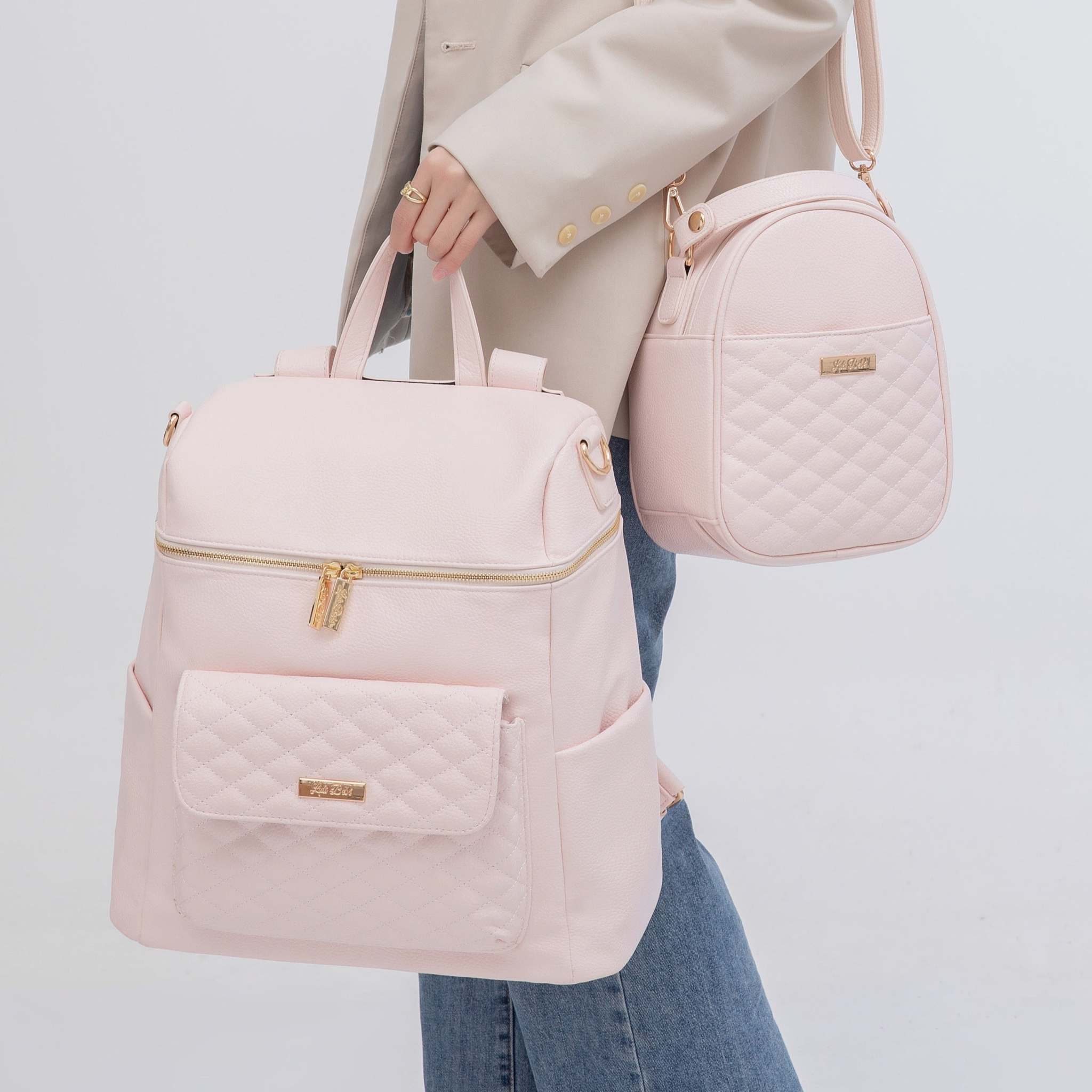 Monaco Diaper Bag | Pastel Pink - Riot Co.