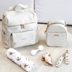Monaco Diaper Bag | Pearl White - Riot Co.