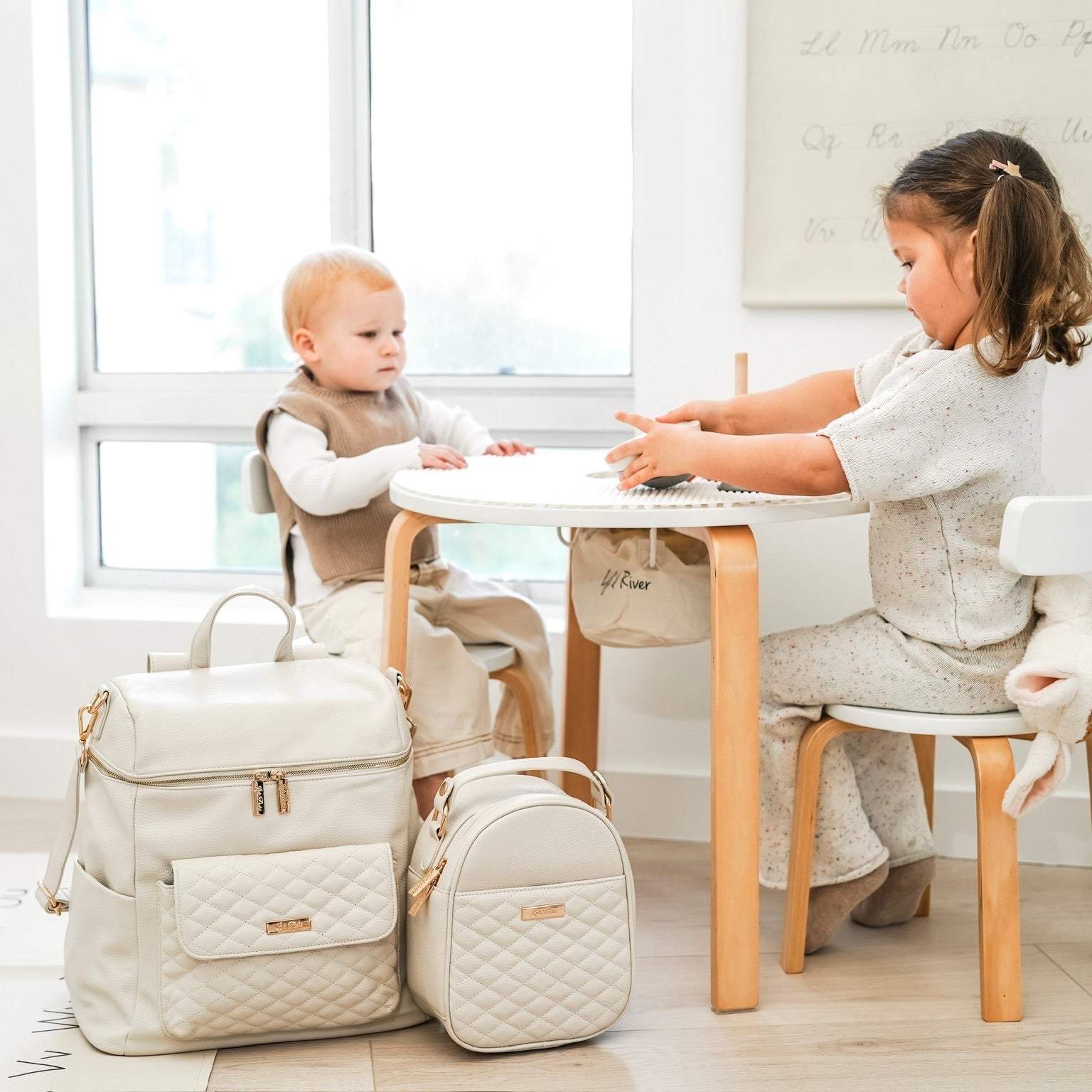 Monaco Diaper Bag | Pearl White - Riot Co.