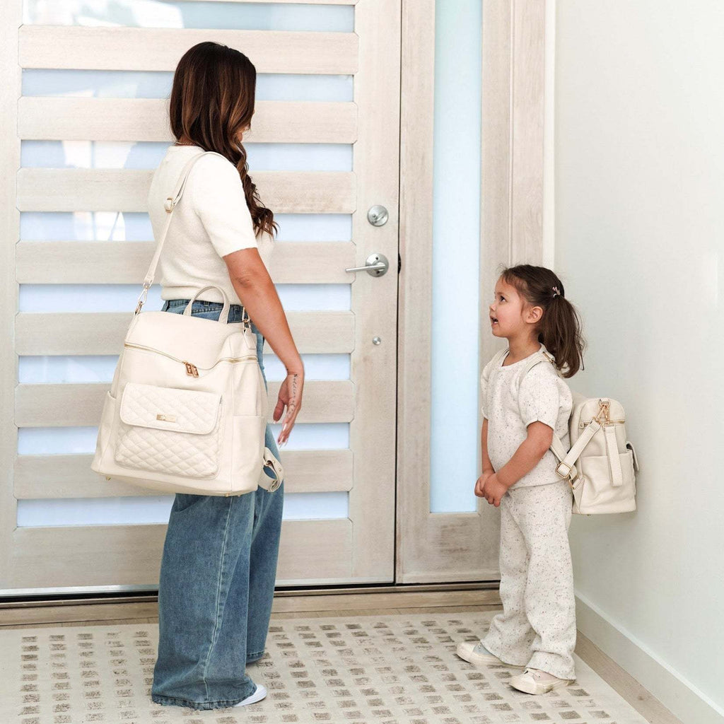 Monaco Diaper Bag | Pearl White - Riot Co.