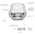 Monaco Diaper Bag | Pearl White - Riot Co.