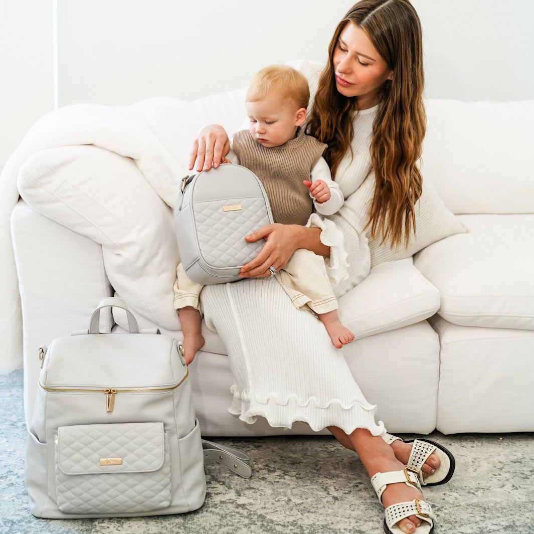 Monaco Diaper Bag | Stone Grey - Riot Co.