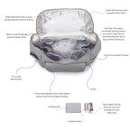 Monaco Diaper Bag | Stone Grey - Riot Co.