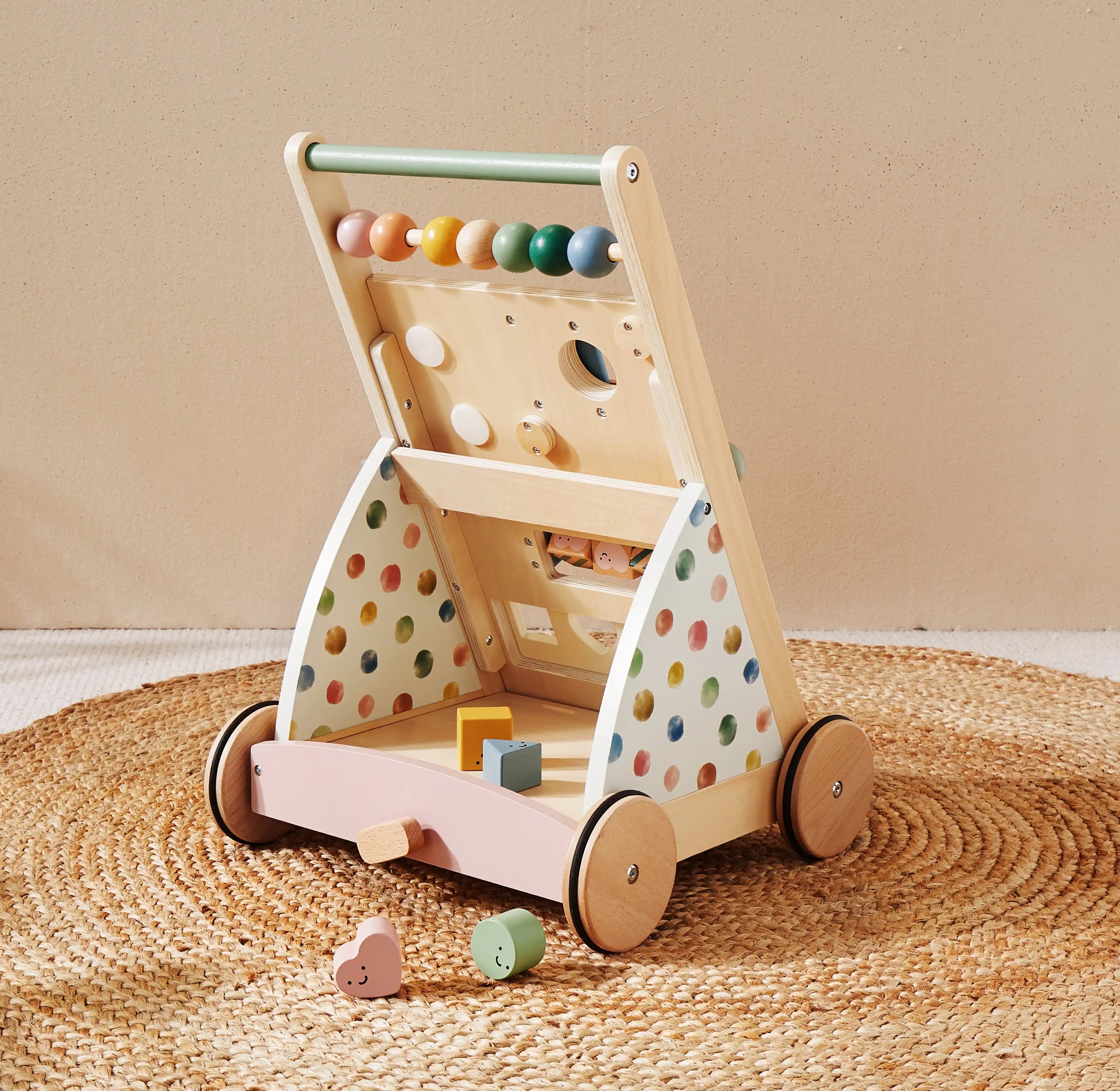 Tiny Land® Versatile Natural Wooden Baby Walker - Riot Co.