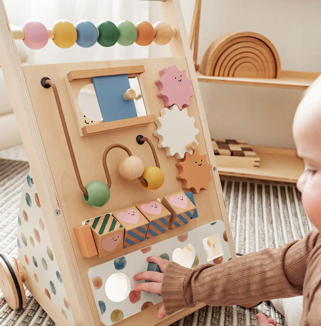 Tiny Land® Versatile Natural Wooden Baby Walker - Riot Co.