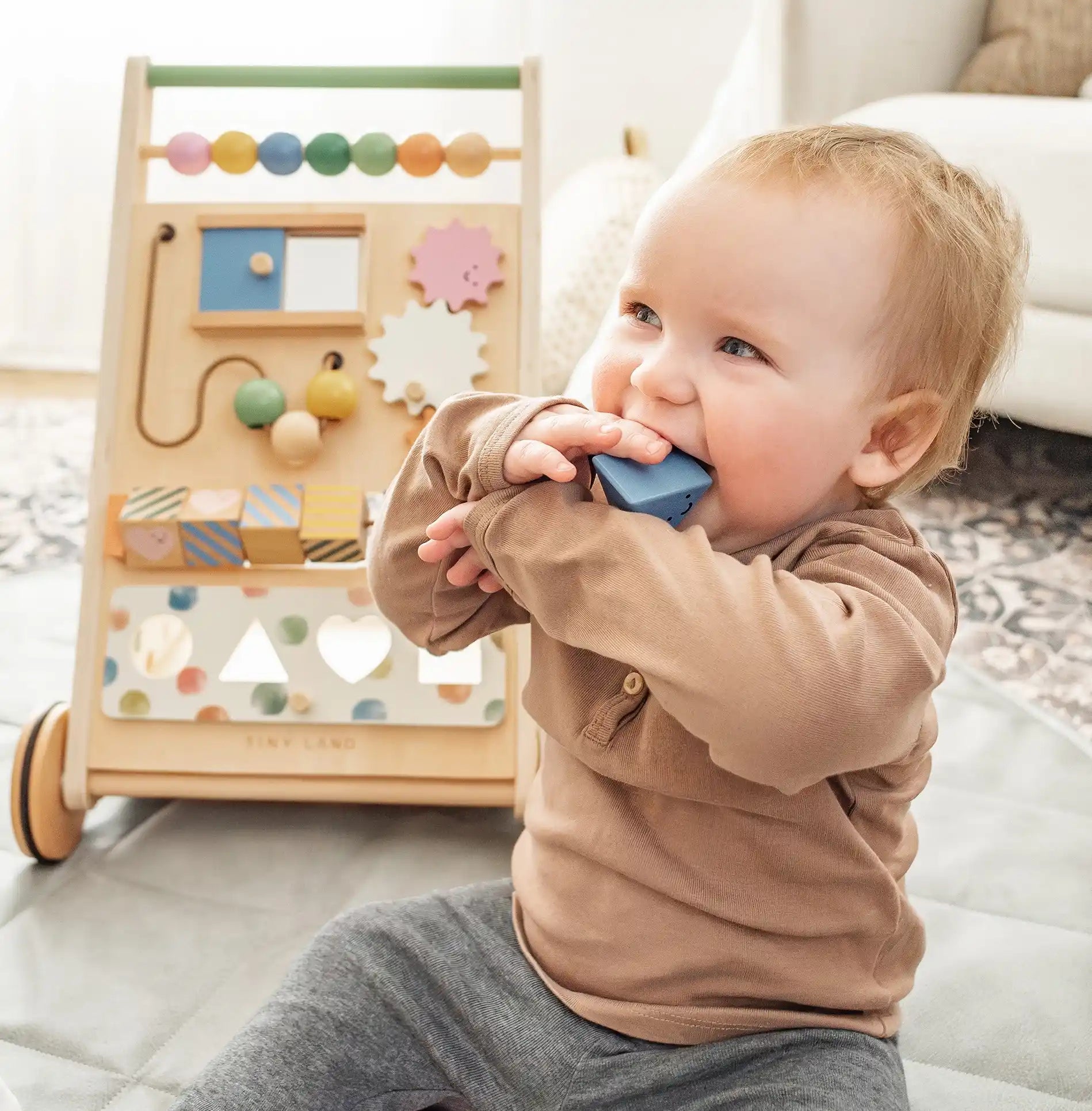 Tiny Land® Versatile Natural Wooden Baby Walker - Riot Co.
