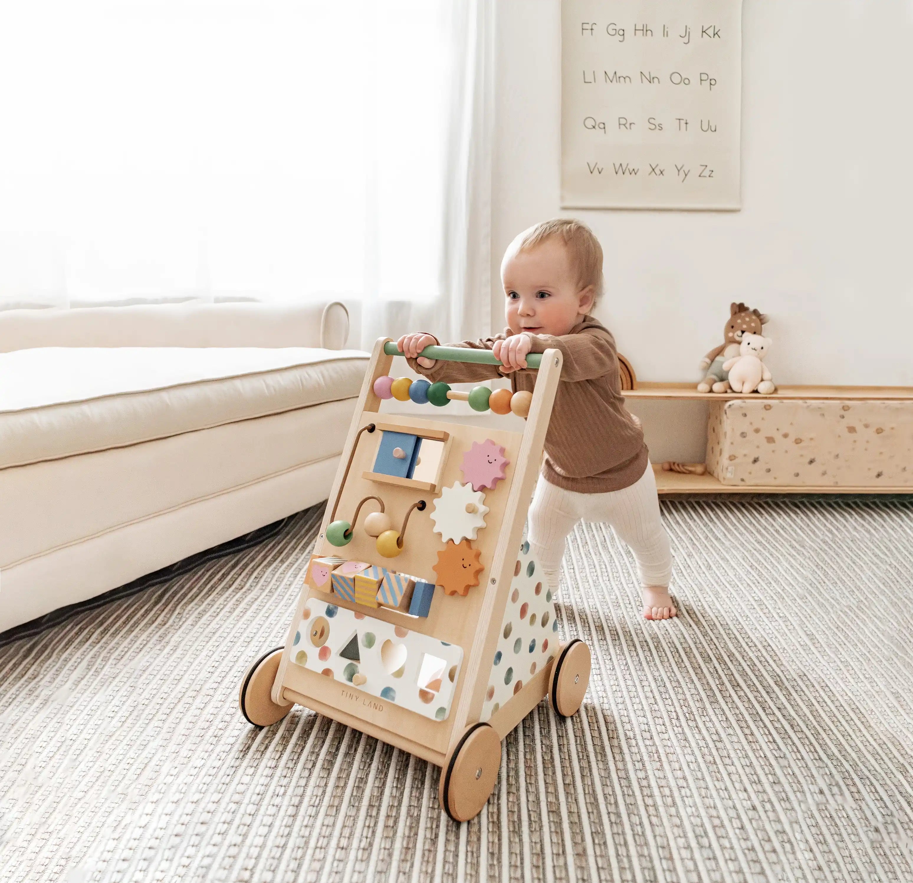 Tiny Land® Versatile Natural Wooden Baby Walker - Riot Co.