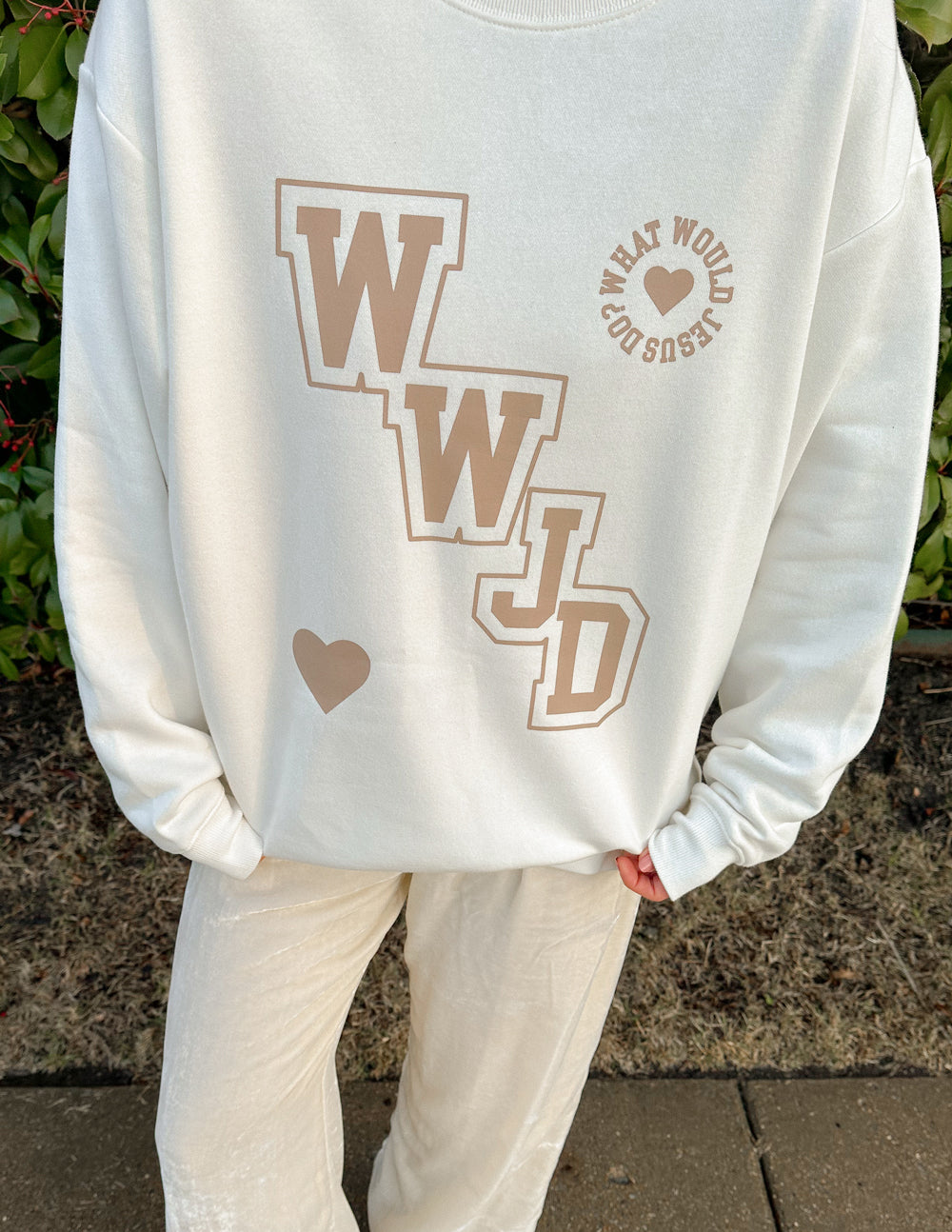 WWJD Varsity Unisex Crewneck - Riot Co.