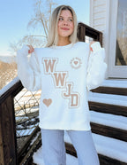 WWJD Varsity Unisex Crewneck - Riot Co.