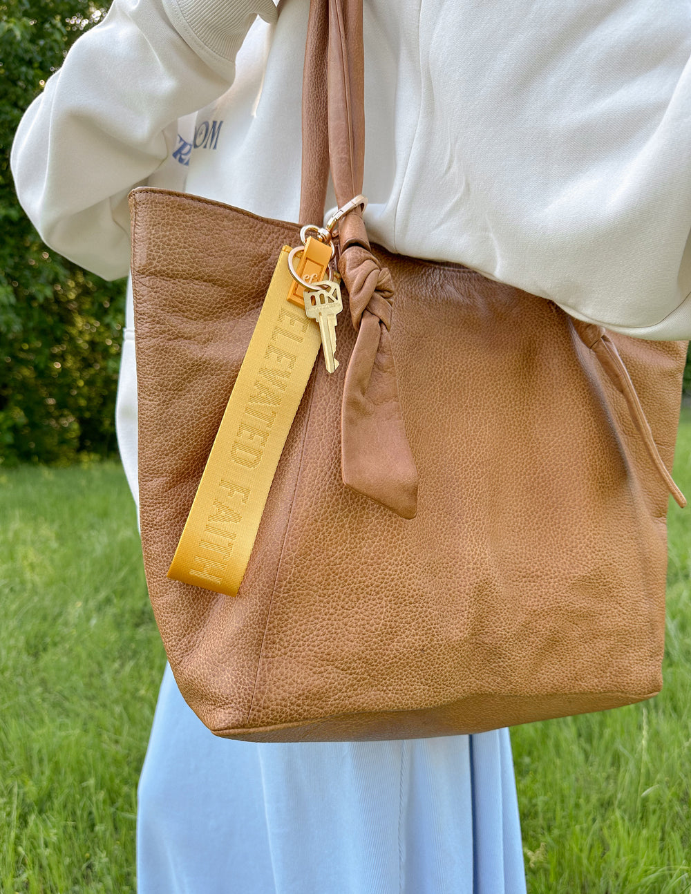 Yellow Oversized Logo Keychain - Riot Co.