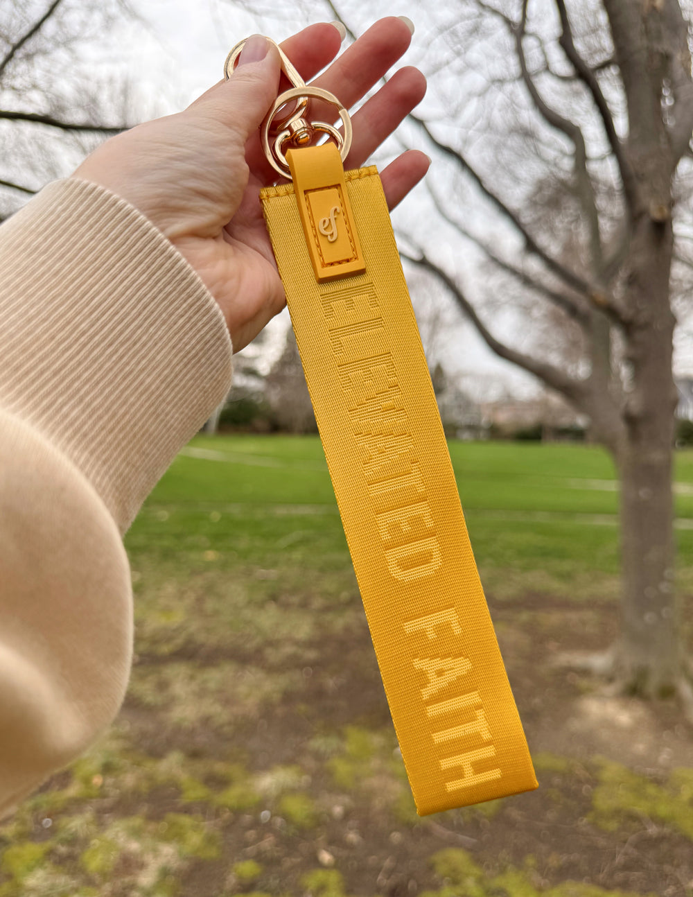 Yellow Oversized Logo Keychain - Riot Co.
