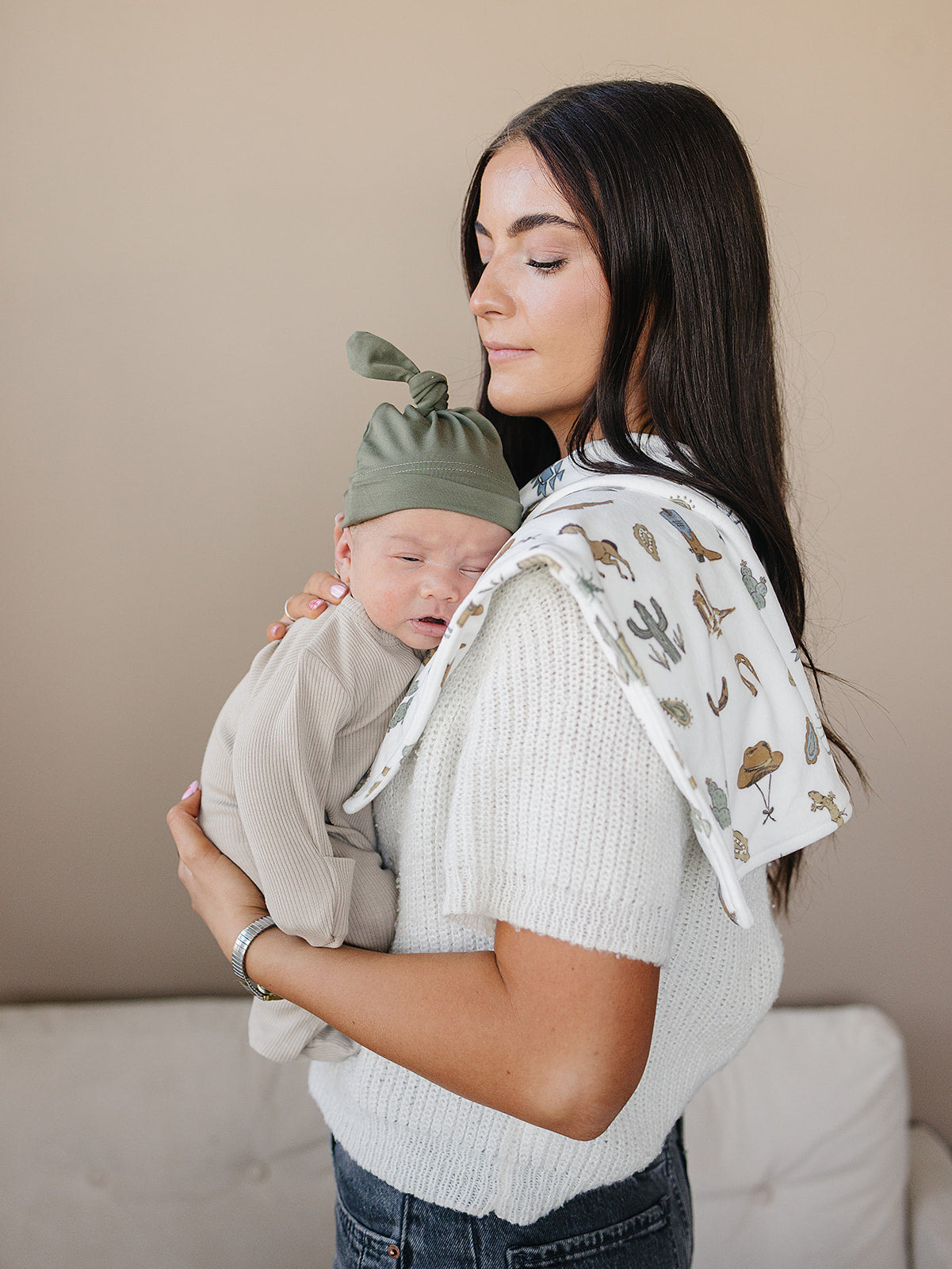 Desert West Luxe Fleece Burp Cloth