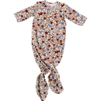 Desert Floral Ribbed Bamboo Knot Gown