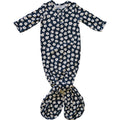 Navy Daisy Ribbed Bamboo Knot Gown