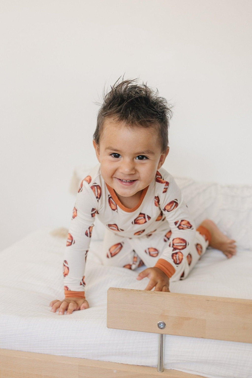 Football Print 2pc Bamboo Pajamas - Riot Co.