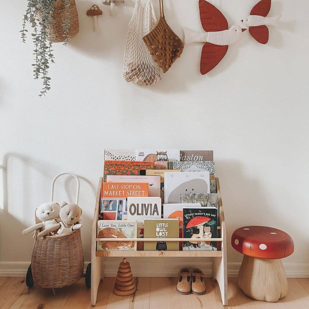 Wooden Montessori Bookshelf Natural - Riot Co.